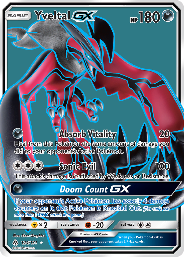 Forbidden Light Yveltal GX #124/131